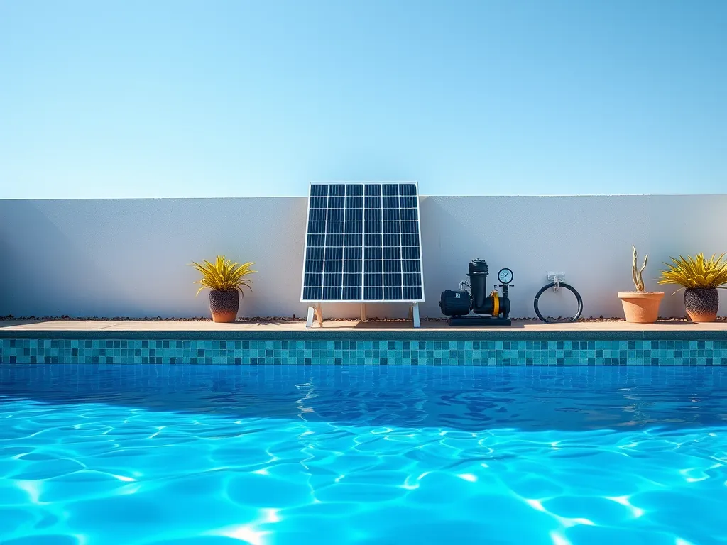 Solar panel system optimized for pool flow rate calculations