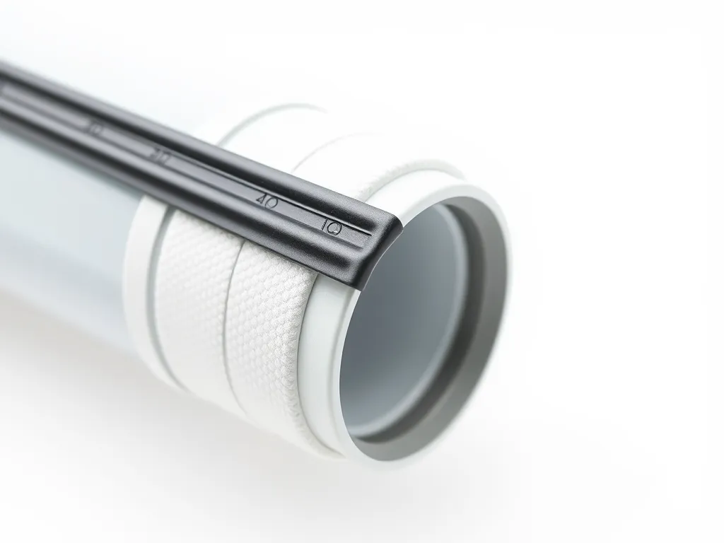 A close-up of a pipe being insulated with a pool noodle, illustrating how to use pool noodles for pipe insulation.