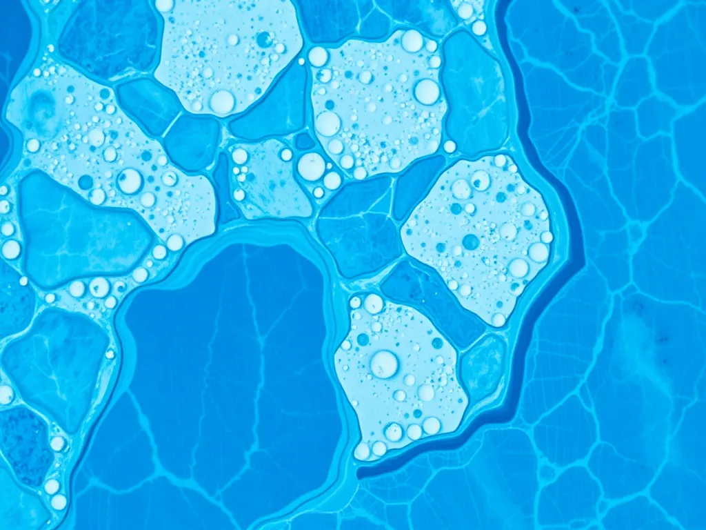 Water in newly plastered pool, illustrating the process of filling a pool after plastering.