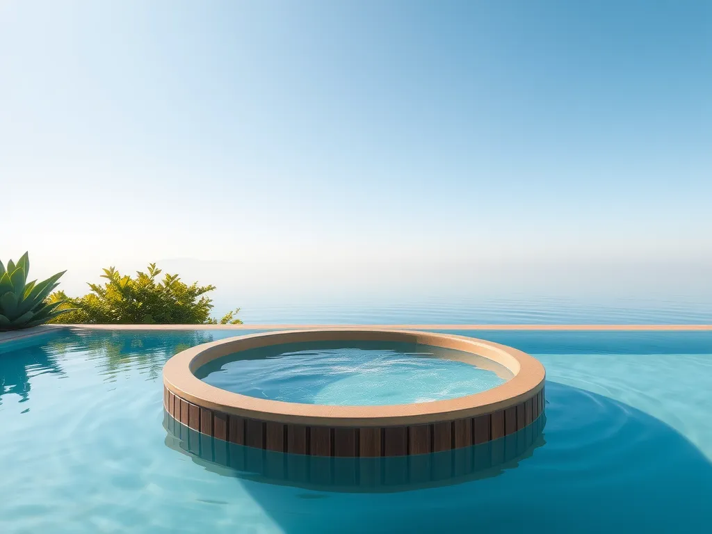 Hot tub in a serene setting, relevant for understanding whether pool shock can be used in hot tubs.