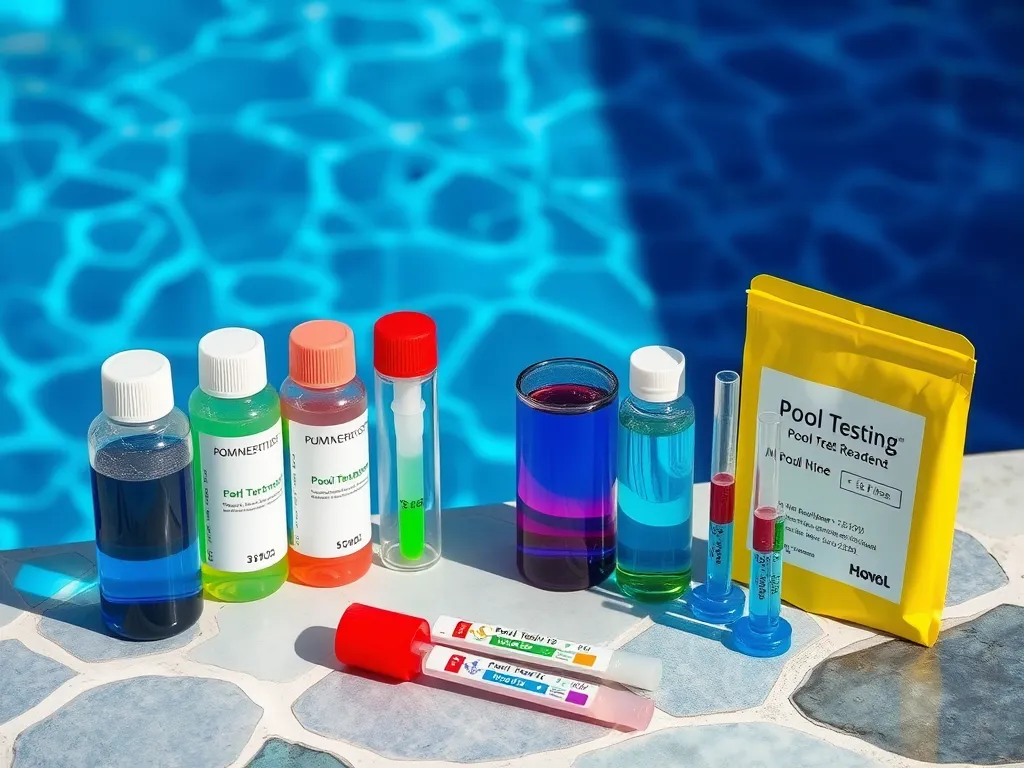 Various pool test strips for measuring free chlorine and total chlorine levels.