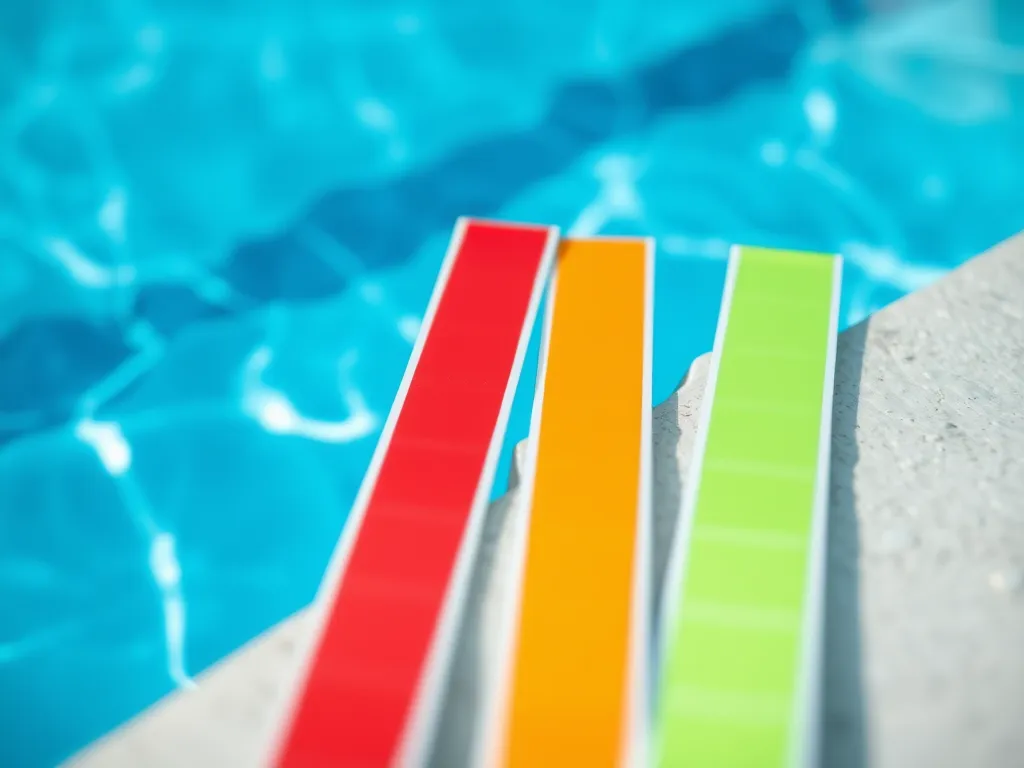 Pool test strips for detecting metals like copper and iron in water
