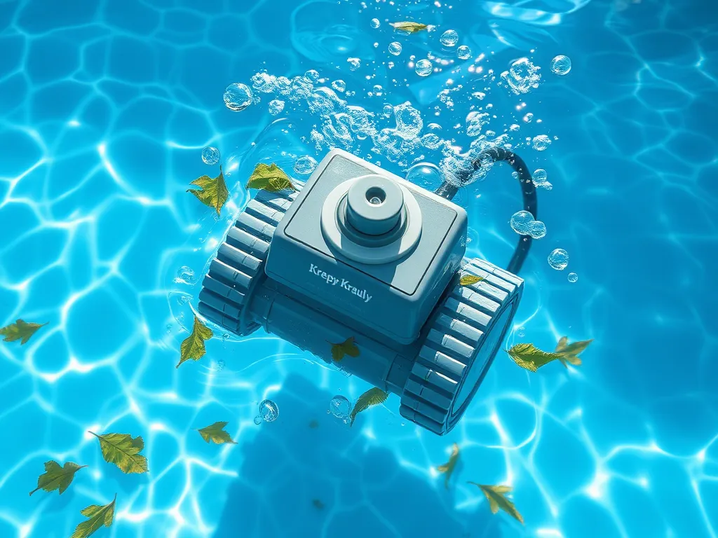 Pool vacuum cleaner submerged in water, raising questions about leaving it overnight in the pool.