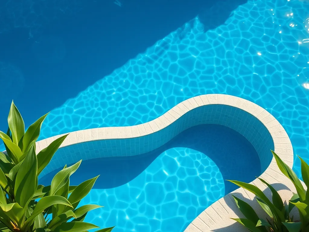 Clean blue pool water that may affect fleas in the environment.