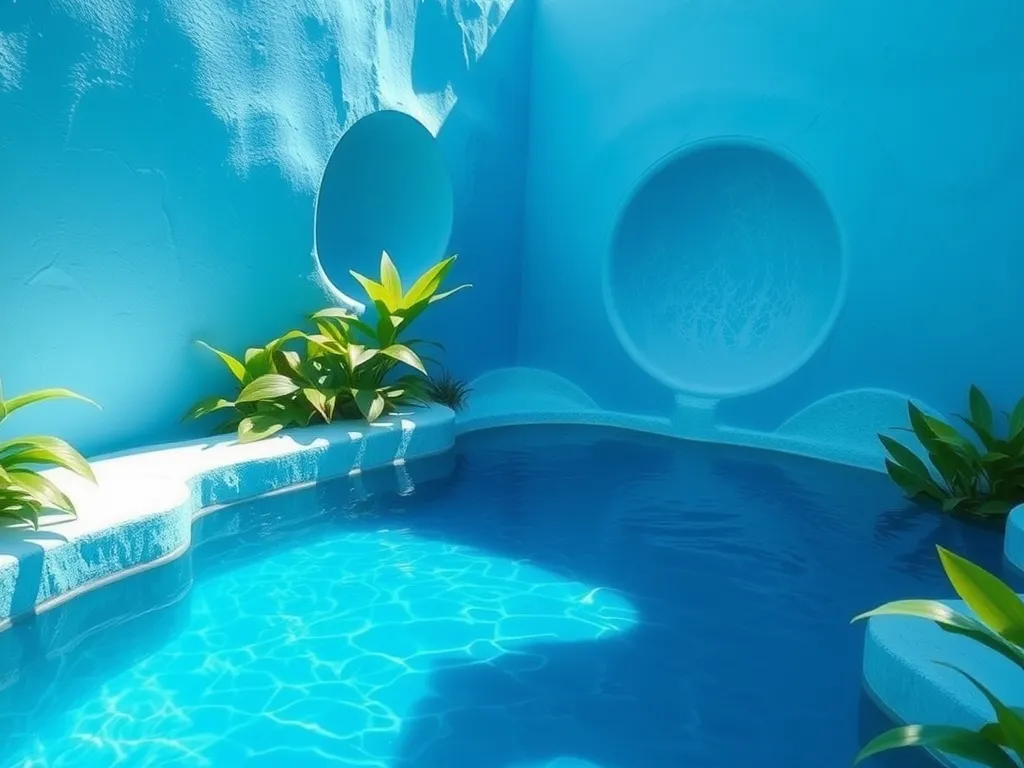 A serene pool environment suitable for exploring whether rabbits can swim in water.