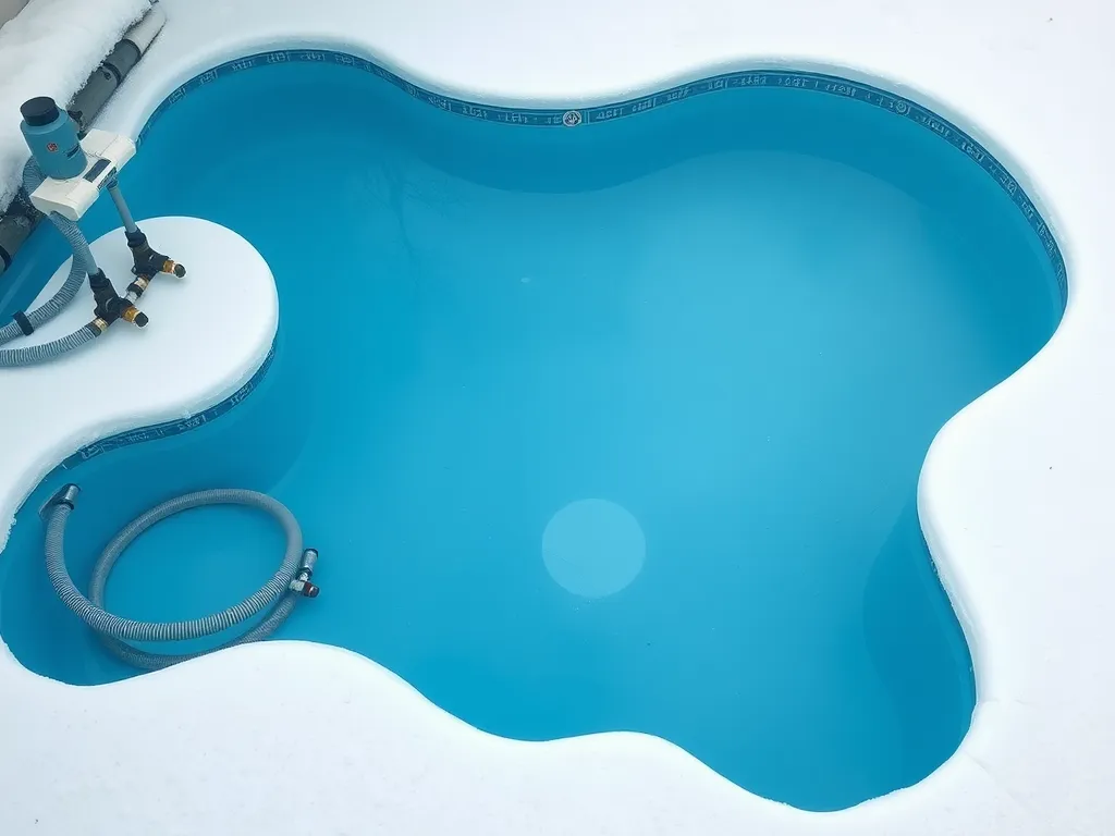 A clear swimming pool with blue water, addressing the question of using RV antifreeze in pools.