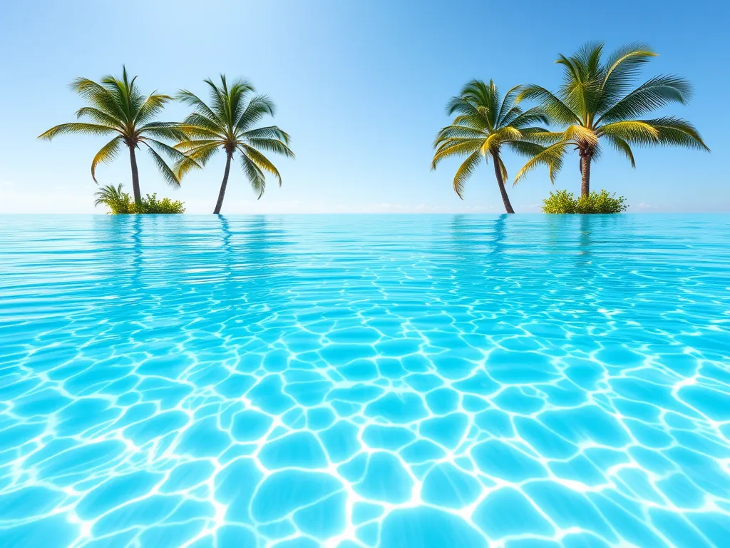 Scenic view of a saltwater pool, illustrating the clarity and appeal, related to saltwater pools and eye comfort.