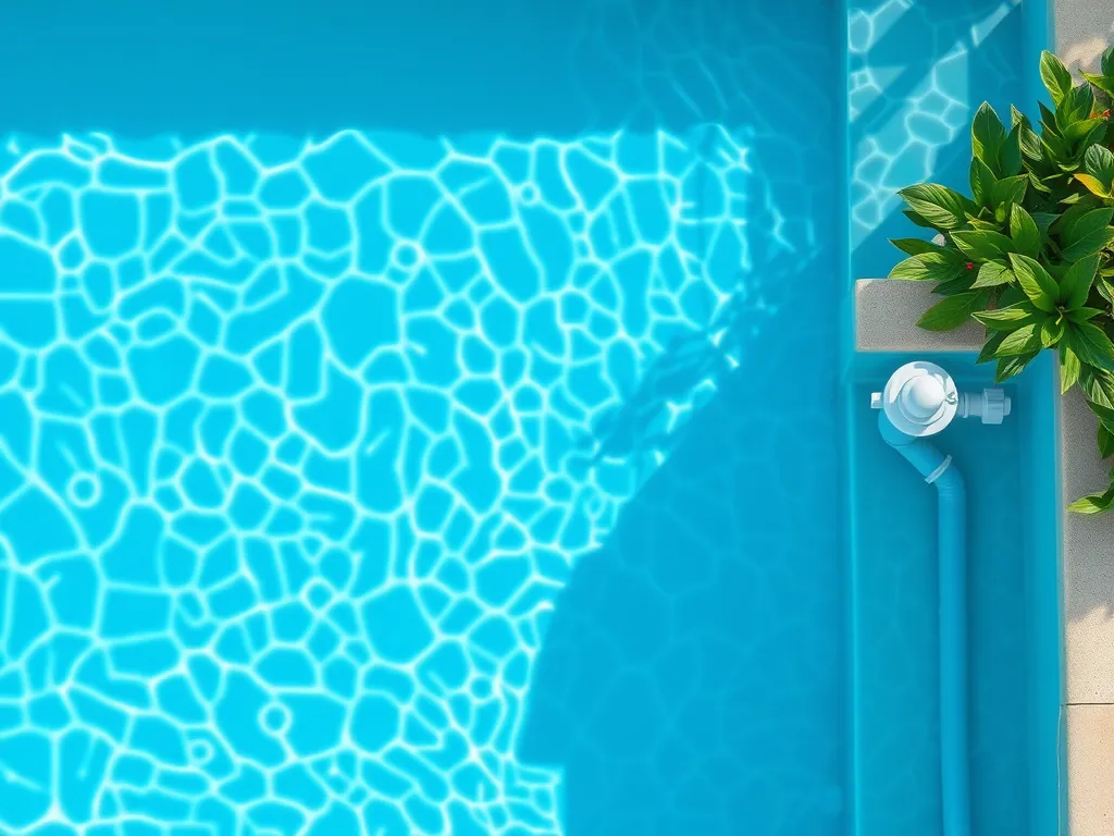 Clear water in a sand filter pool highlighting the importance of chlorine for pool maintenance.