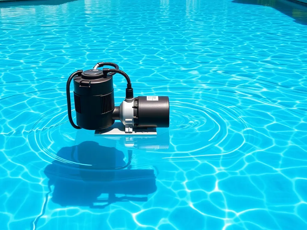 Swimming pool with pump showing the importance of pool maintenance and shocking