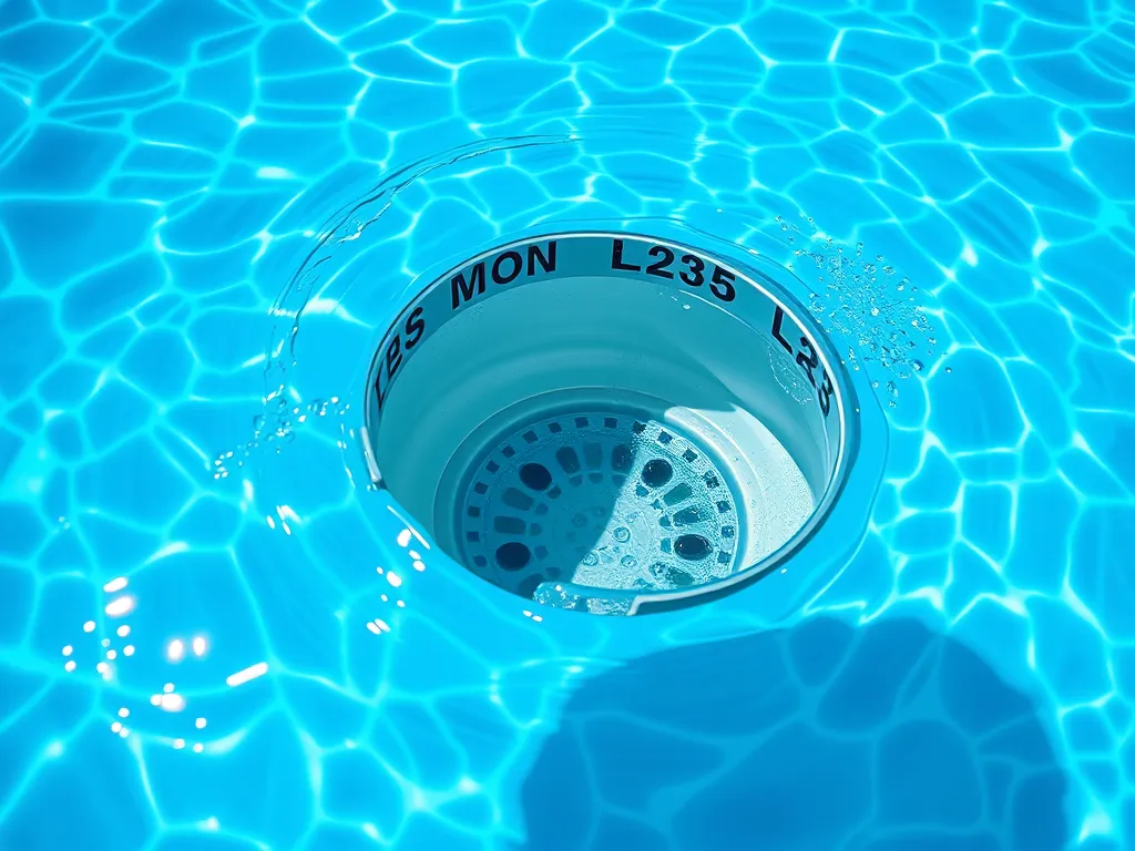 Close-up view of a skimmer basket in a pool during vacuuming process