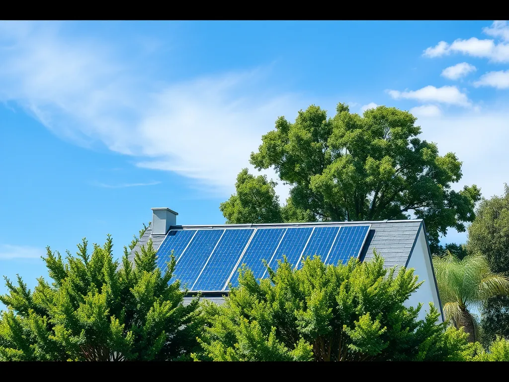 Solar panels installed on a roof, essential for reducing solar heater pool cost