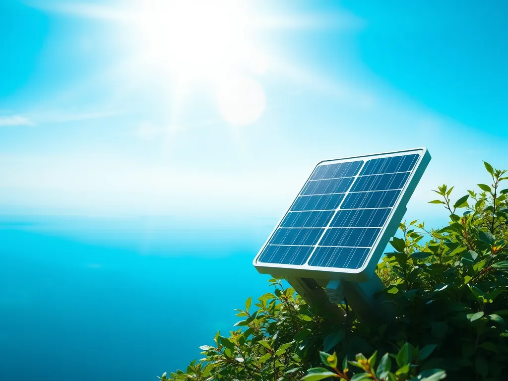 Solar panel for pool ionizer demonstrating effectiveness in water purification