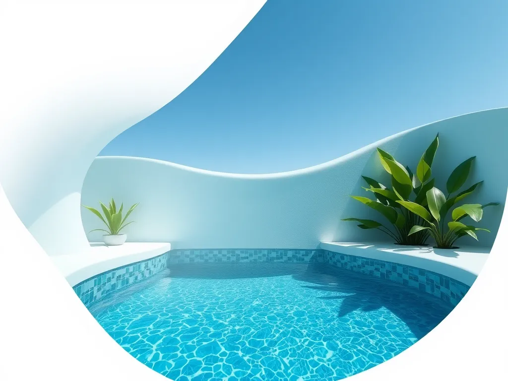 A tranquil swimming pool with clear blue water, illustrating the topic of swimming without the pump running.