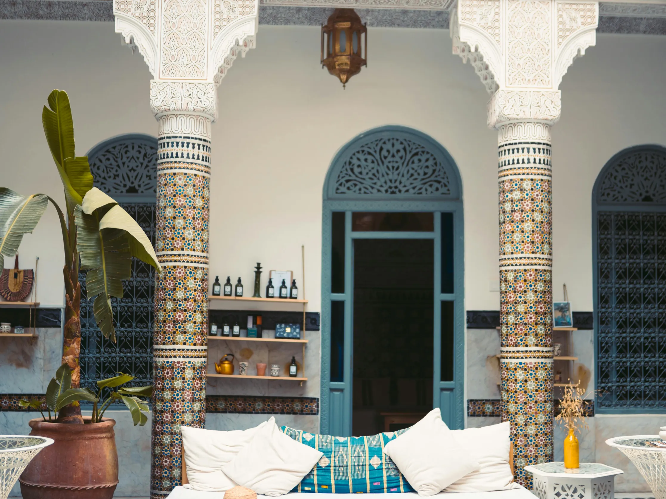 A serene swimming pool view, illustrating safety considerations after rain.