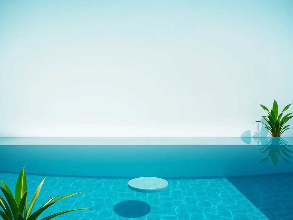 A tranquil pool environment, ideal for discussing swimming with floc in the pool.