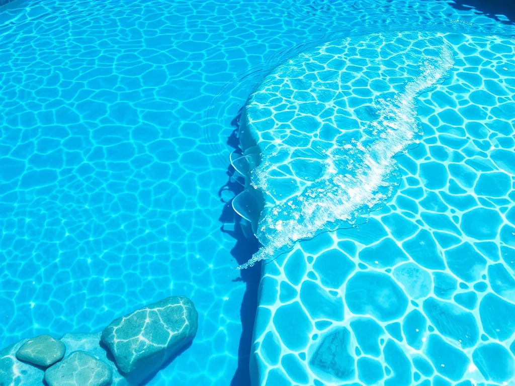Clear water in a pool, important for TDS calculation in swimming pools