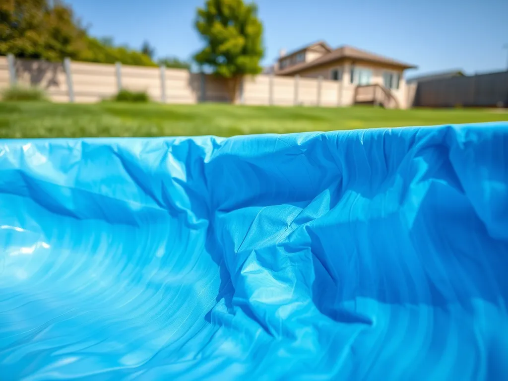 Close-up view of a vinyl pool highlighting its durability and design.