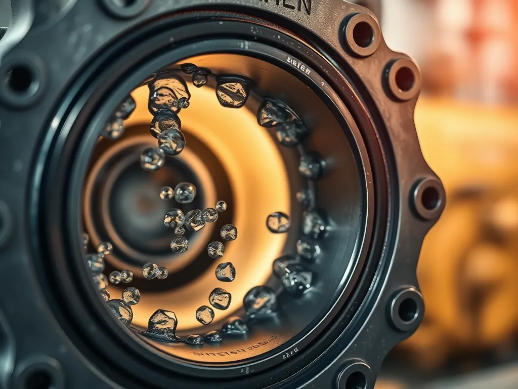 Close-up of water bubbles in a pool pump indicating potential damage from excess water.